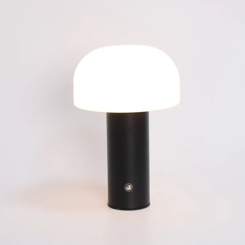 USB-powered creative table lamp with decorative design in white, black, orange or green colours