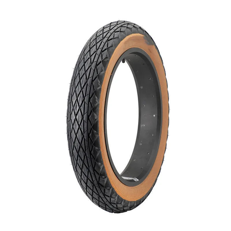 Brown rubber snowmobile tire 20x4.0 for electric beach car with skin edge detail