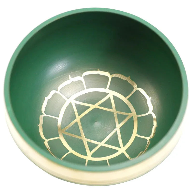 Handmade Himalayan singing bowl 7.8cm with mallet in colourful options for yoga meditation