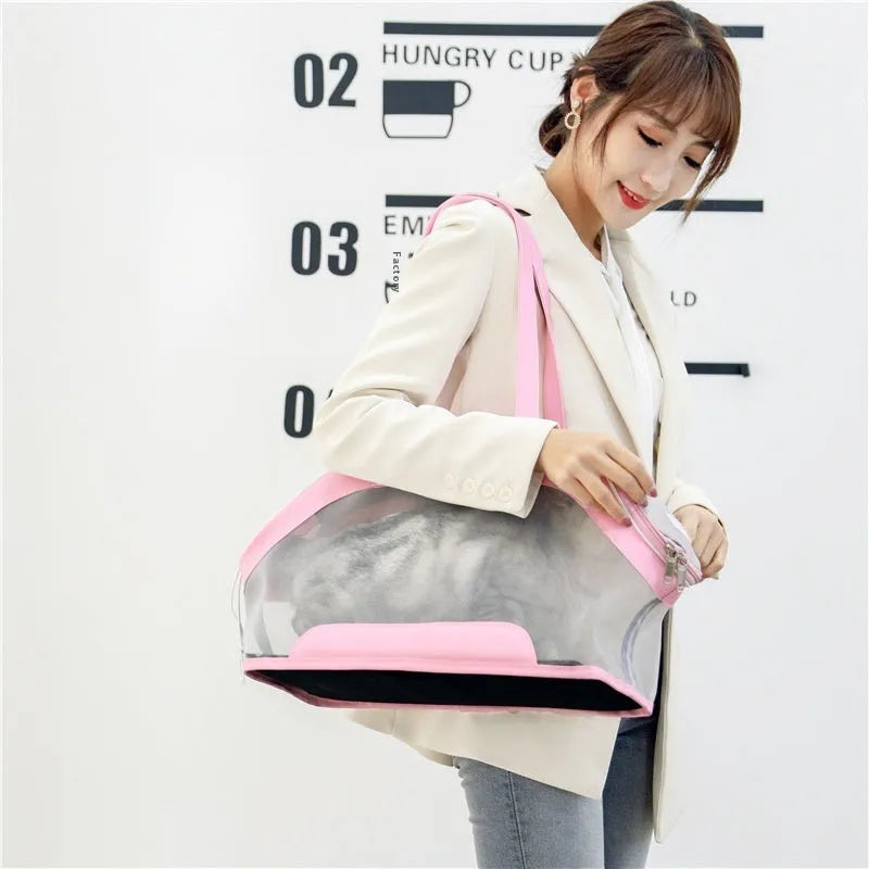 Leather cat carry bag in Milan White colour with 25L capacity for pet travel