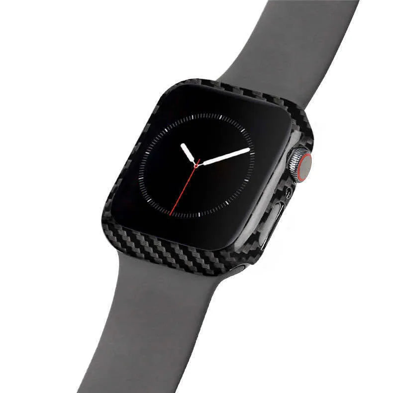 Half wrap leather case for Apple Watch Series 4 44mm in bright black and matt black colours
