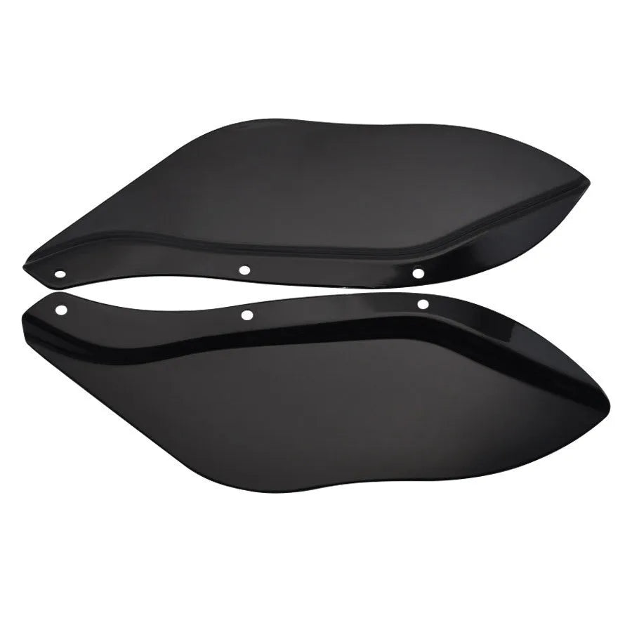 Pair of transparent black ABS plastic side head covers for Harley Touring motorcycle