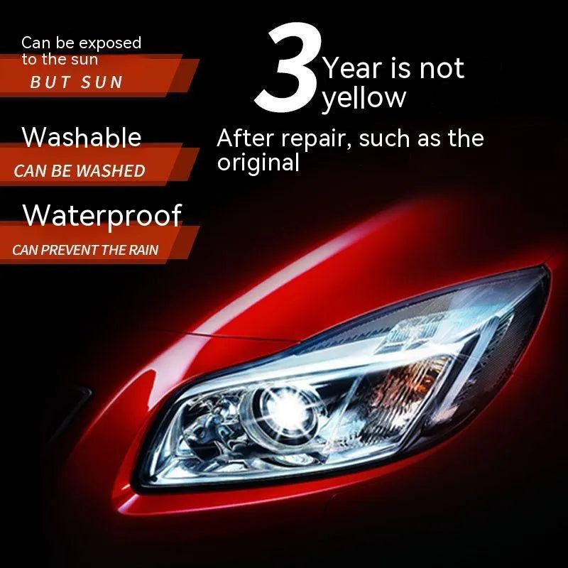 100 ml bottle of car headlight renovation and repair liquid for cloudy plastic lenses.