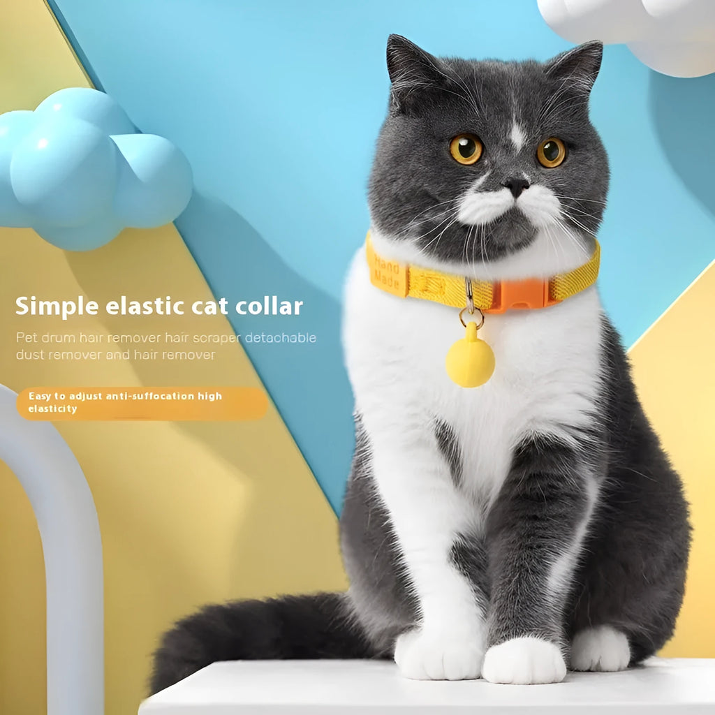 High elasticity polyester pet collar for small dogs in multiple colour options