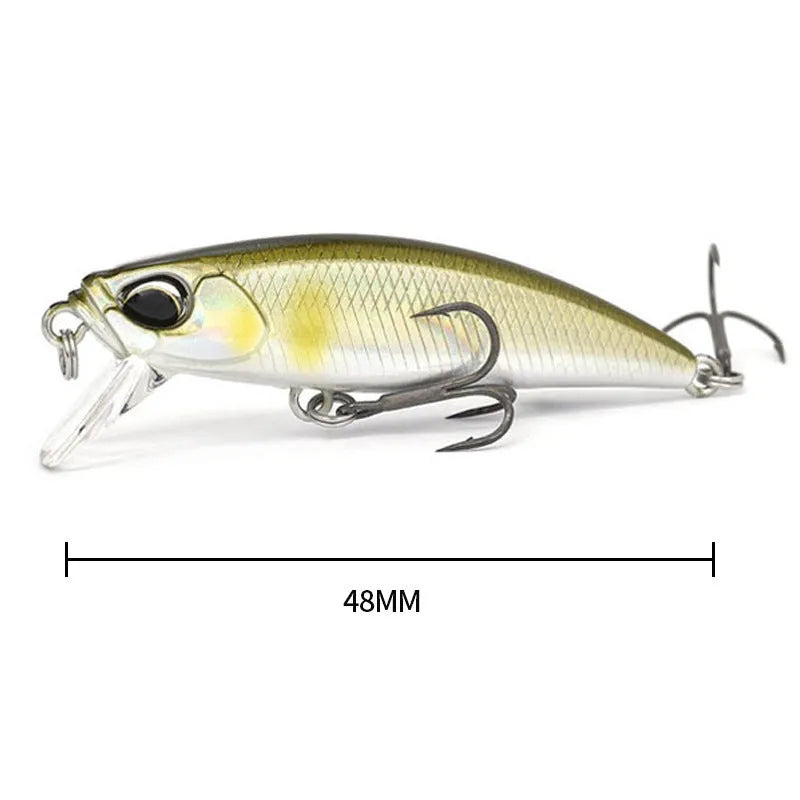 48mm hard fishing lure for snakehead and mandarin fish in multiple colour options