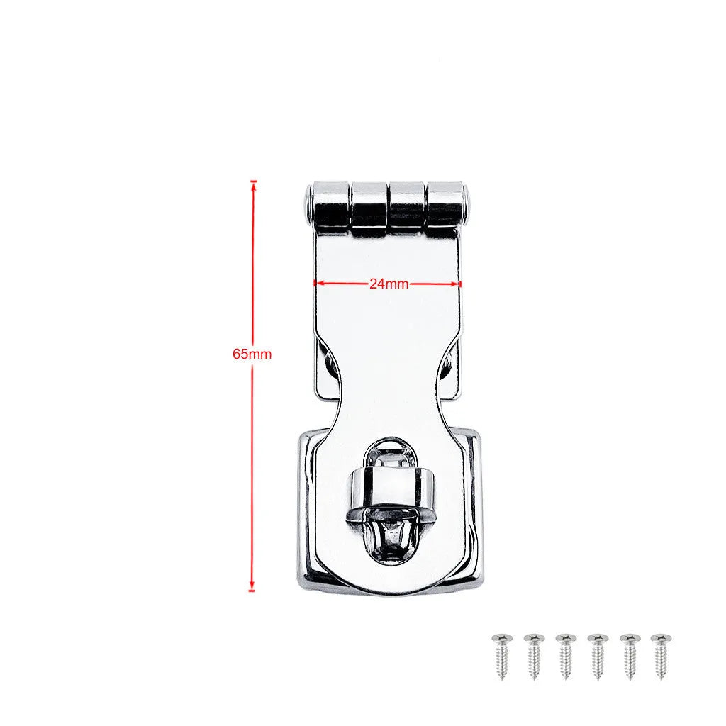 Silver stainless steel lock latch bolt hasp with mirror finish
