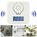 White wall-mounted wireless carbon monoxide alarm for kitchen and living room safety