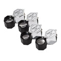 Handheld portable magnifying glass with metal body and optical glass lens for jewellery coin examination