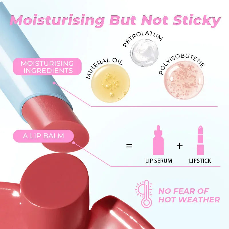 Waterproof moisturising lipstick in six colour variants Z0033-G01 to Z0033-G06, 1.8g net content.