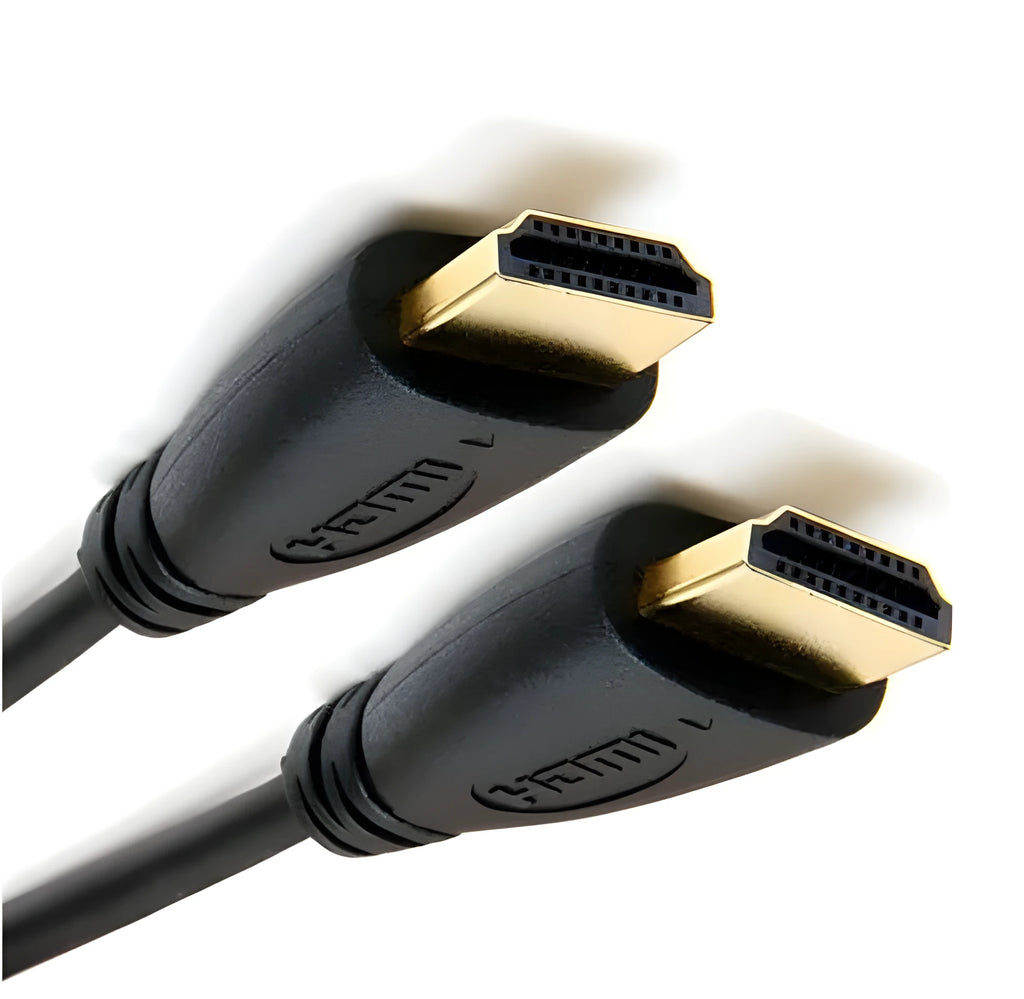 Gold-plated HDMI cable with male connectors in multiple length options