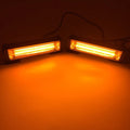 Yellow aluminium alloy and PC vehicle strobe warning light with a 160mm size and 9W COB LED.