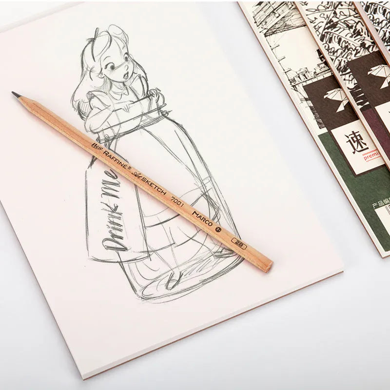 A4 sketch book with choice of glue binding or spiral coil binding in multiple paper weights