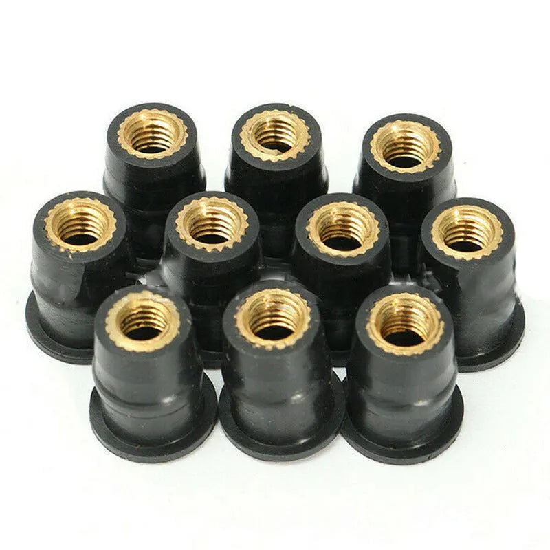 Motorcycle windshield brass rubber expansion nuts in M4 M5 M6 sizes