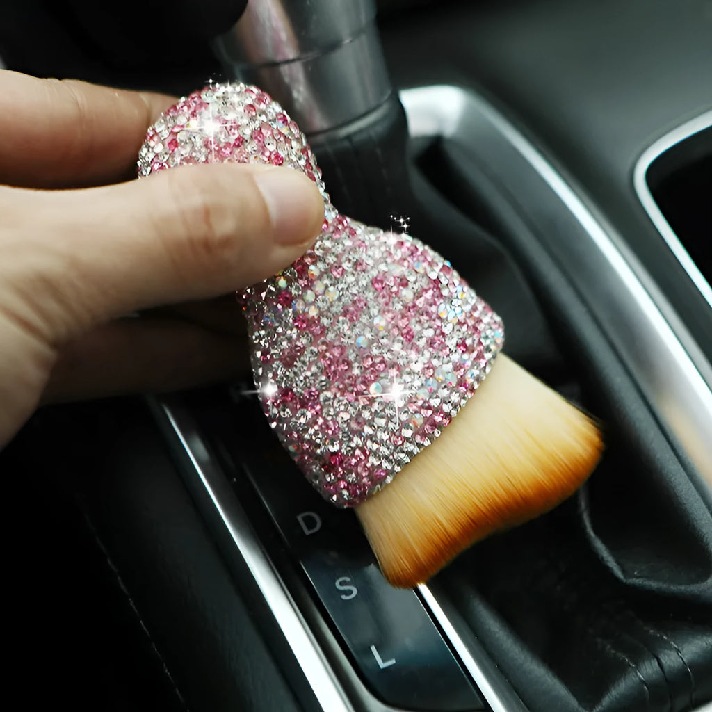 10cm car interior soft brush for dust removal from dashboard and seats in white, pink, or black
