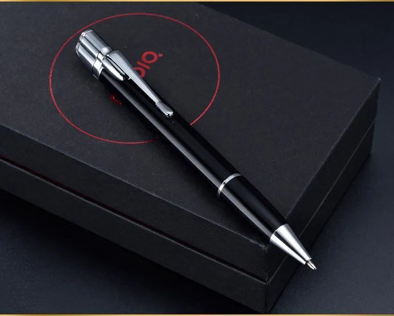 Silver metal windproof jet pen lighter with side ignition and keychain.