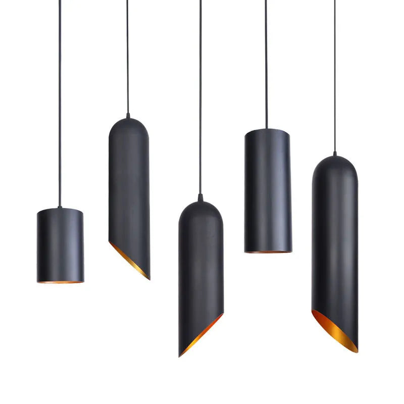 Retro industrial iron chandelier with simple design in matte black finish for bedroom or living room ceiling lighting