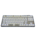 Universal 132-key transparent plastic key cap set for mechanical keyboards