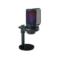 Colourful USB condenser microphone with LED lighting effects and anti-spray mesh option