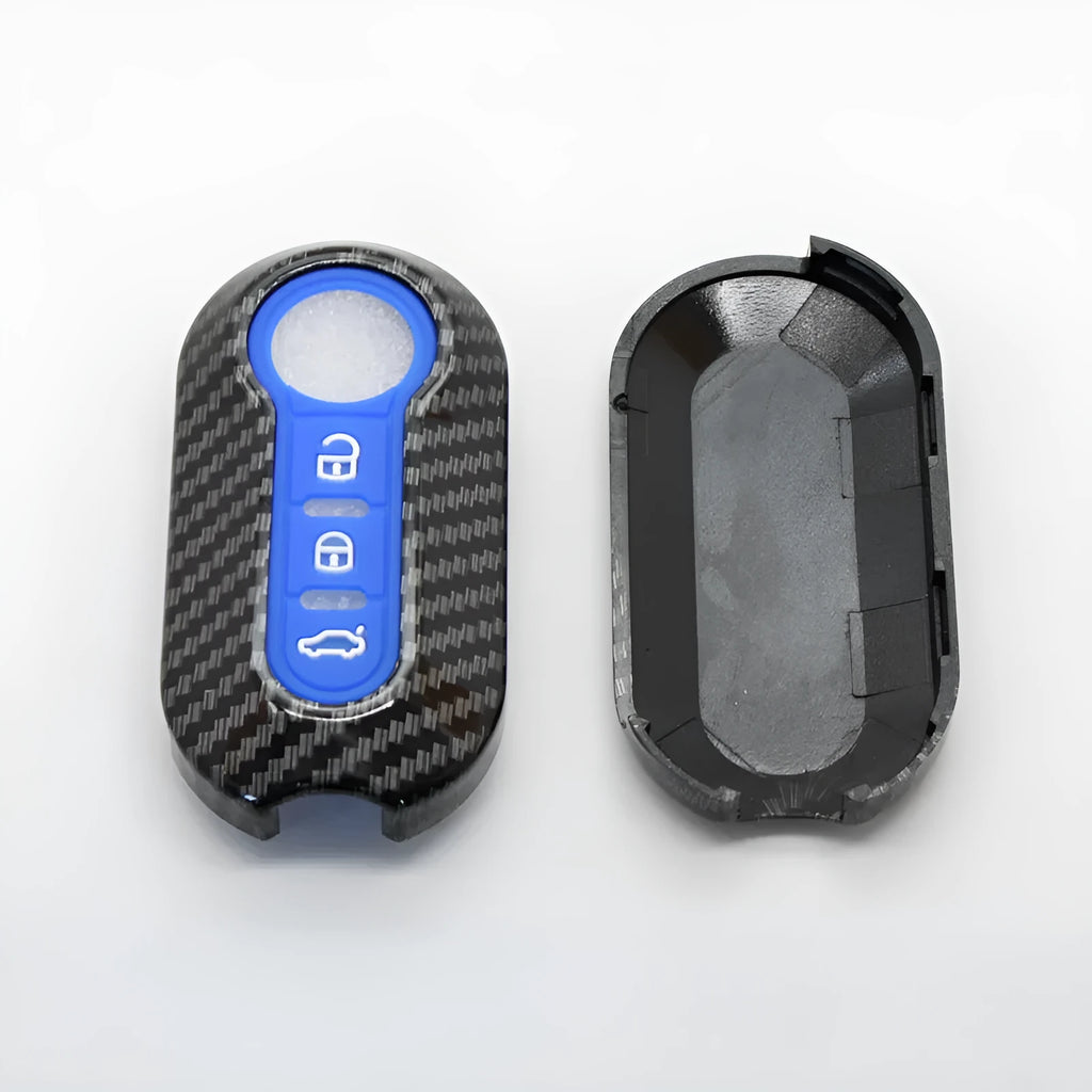Fiat 500 Boyue Ottimo Viaggio ABS plastic key shell case in black, red, and dark blue colours