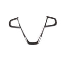 BMW steering wheel button frame decoration in black ABS carbon fibre pattern trim
