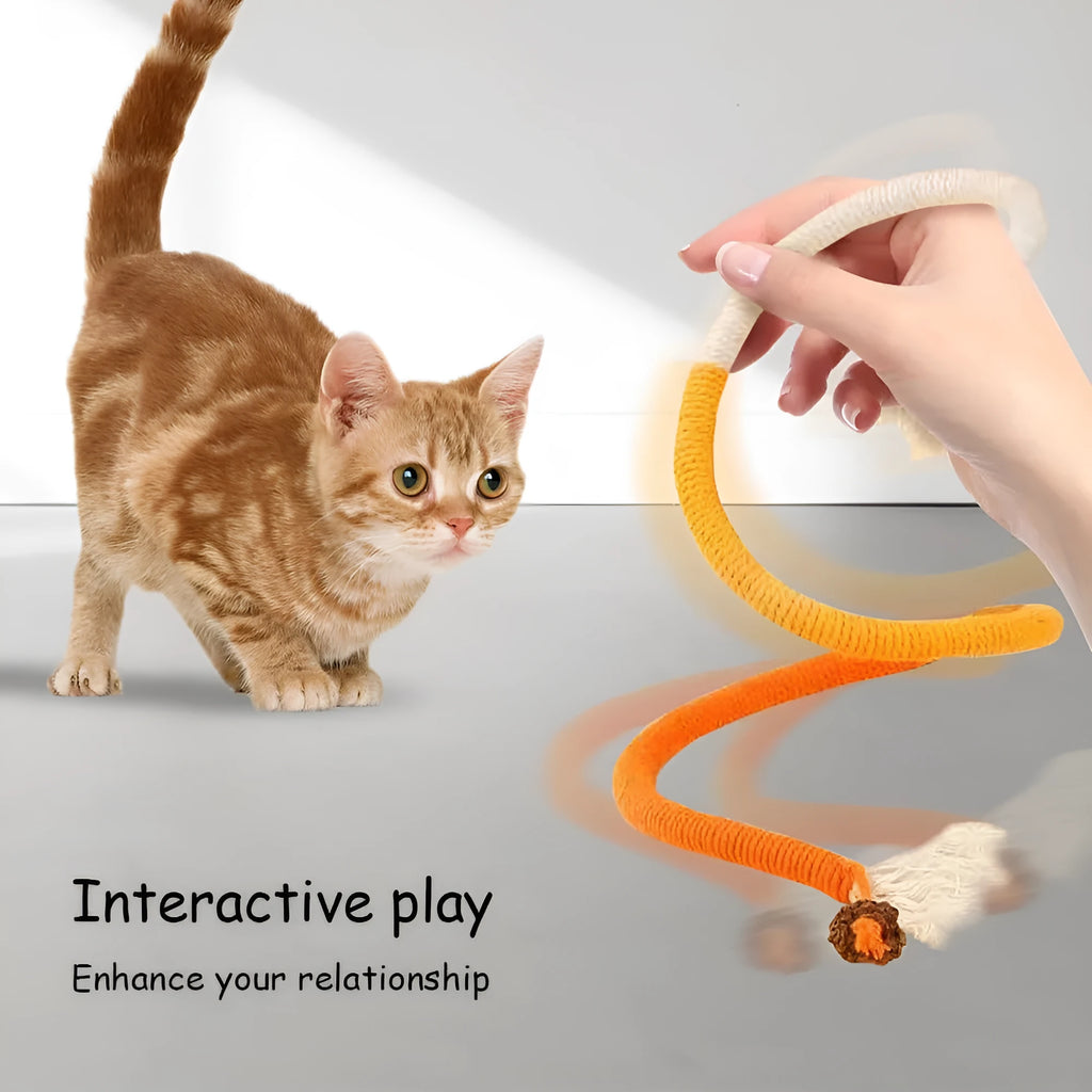 70cm cotton string bite-resistant cat teaser rope in three colour options