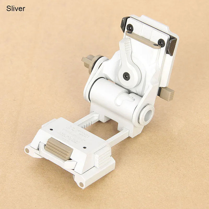 Metal alloy night vision helmet mount bracket for OPS breakaway L4 G24 systems in dark earth colour