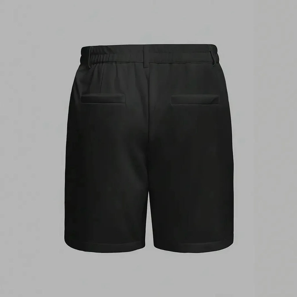 Men's cotton blend casual sports shorts with micro-elastic stretch in straight-leg Korean style