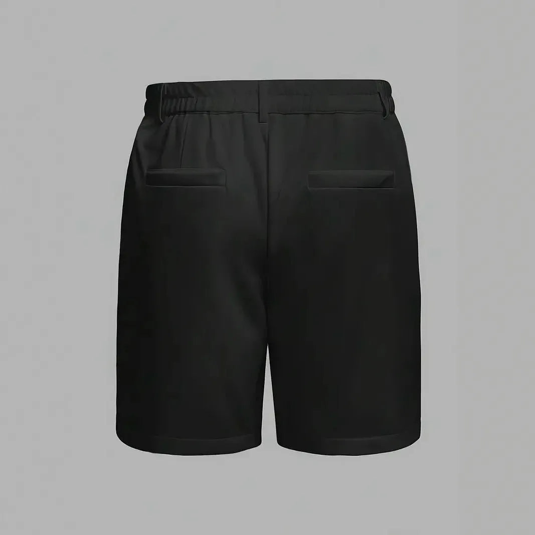 Men's cotton blend casual sports shorts with micro-elastic stretch in straight-leg Korean style
