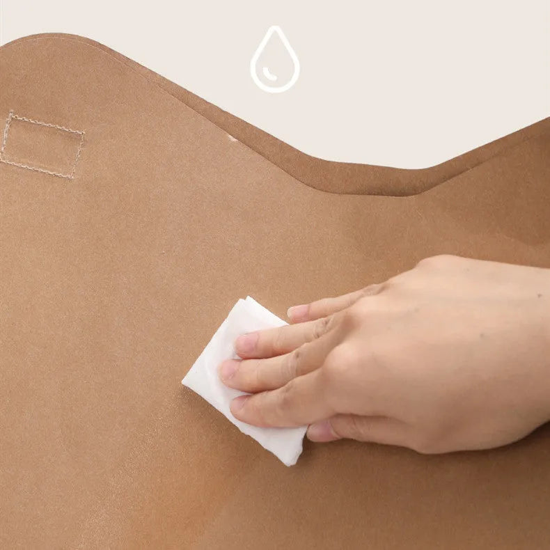 Brown integrated cat nest and scratch board unit made from washable kraft paper.