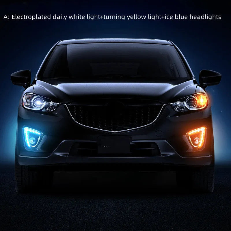 Mazda CX-5 daytime running light LED lamp with electroplated white light and turning yellow option