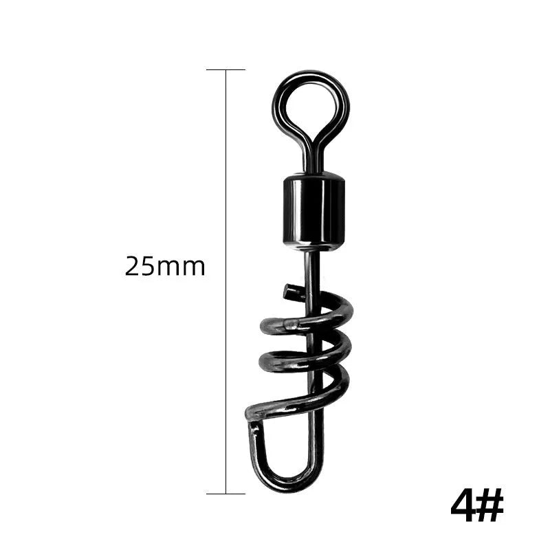 Stainless steel fishing swivel connector with 8-shaped ring and copper insert