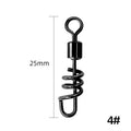 Stainless steel fishing swivel connector with 8-shaped ring and copper insert