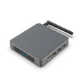 Bluetooth 8K Android TV set-top box with square 105mm design and remote control