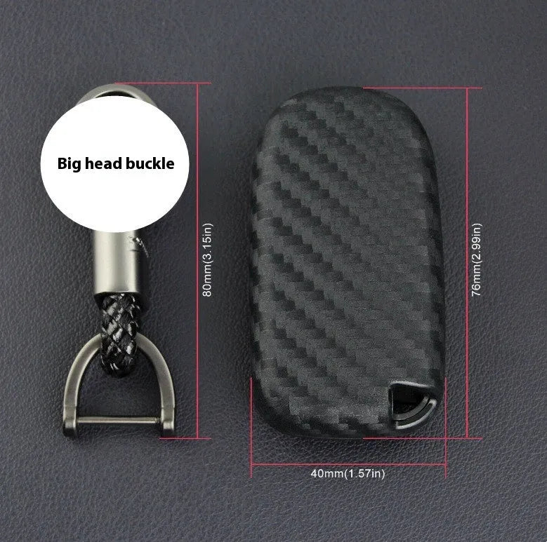 Silicone car key case for Dodge Chrysler Fiat remote keys with buckle closure