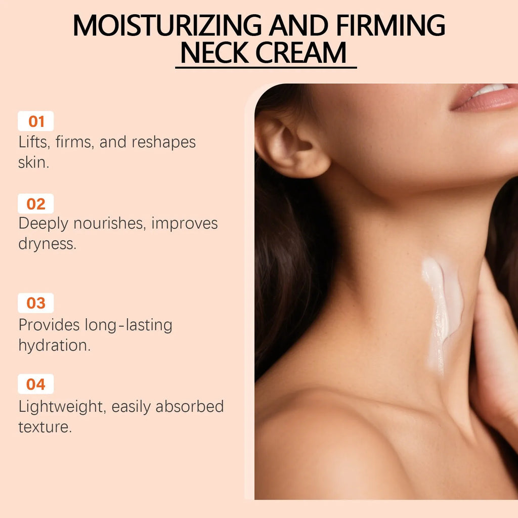 50g daily neck moisturising cream in compact 6.3cm square packaging for décolletage skin care