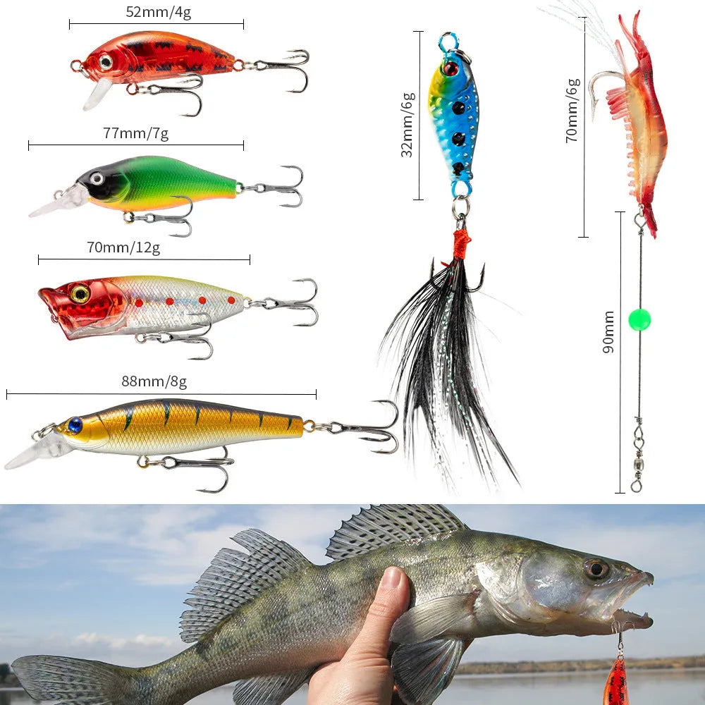 24-piece Christmas Mino Bog fishing blind box set with metal lures in 01 style colour