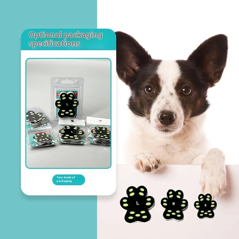 Breathable silicone cloth dog claw protection footstickers in pack of eight pieces