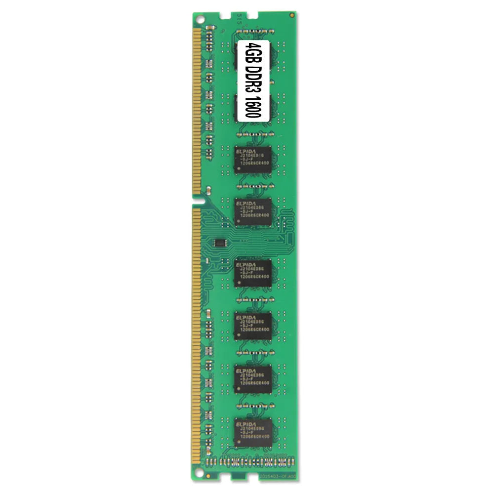 Single 4GB DDR3 1600MHz desktop memory module for PC upgrades.