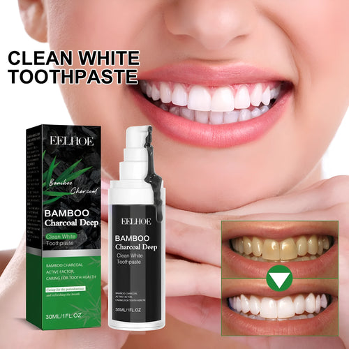 Bamboo charcoal bright white stain removing toothpaste in 30ml tube