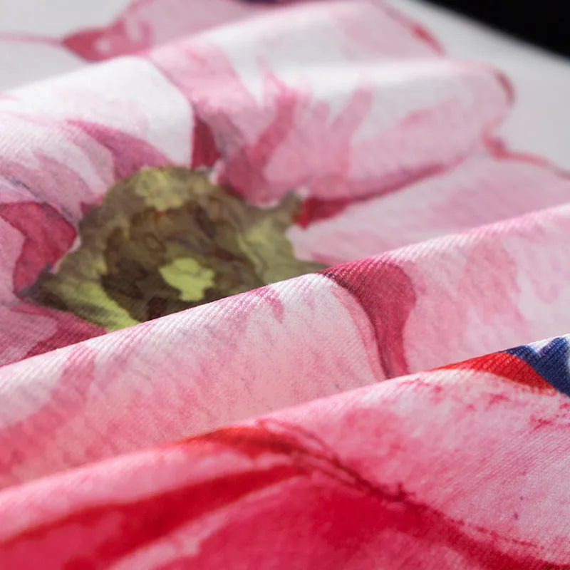 Men's ice silk underwear with fashion printing showing mid waist design and breathable polyester fabric