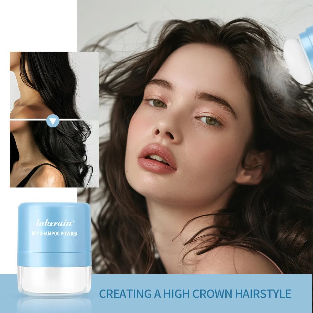 Disposable 5g hair dry cleaning powder with sponge headband applicator and mirror in packaging