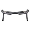 Wei Bike matt carbon fibre road bicycle drop handlebar shown from above