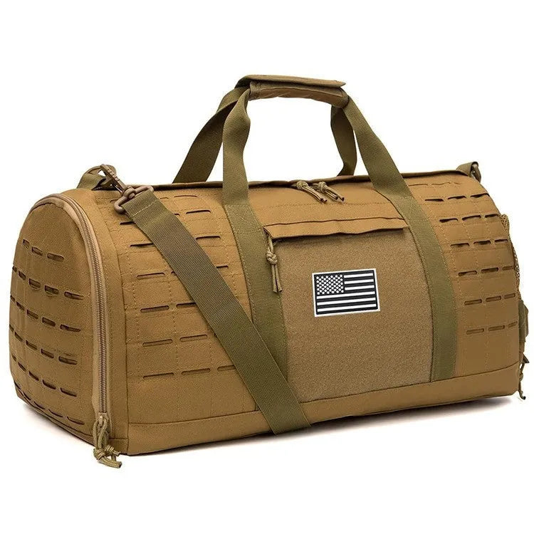 Men's waterproof Oxford cloth sports fitness travel bag in Army Green colour with air pillow belt