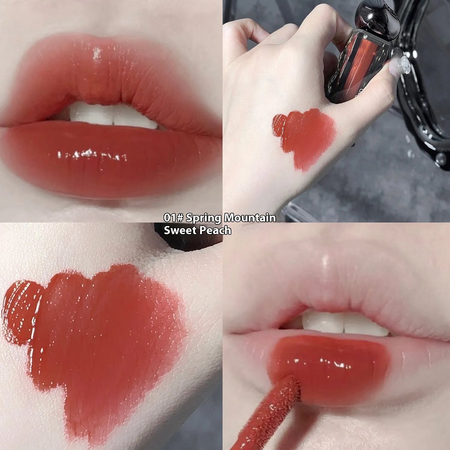 Glacier lava lip lacquer with mirror applicator in one of seven colour options