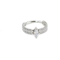 316 titanium steel heart earrings with full diamond zircon setting in silver or gold colour