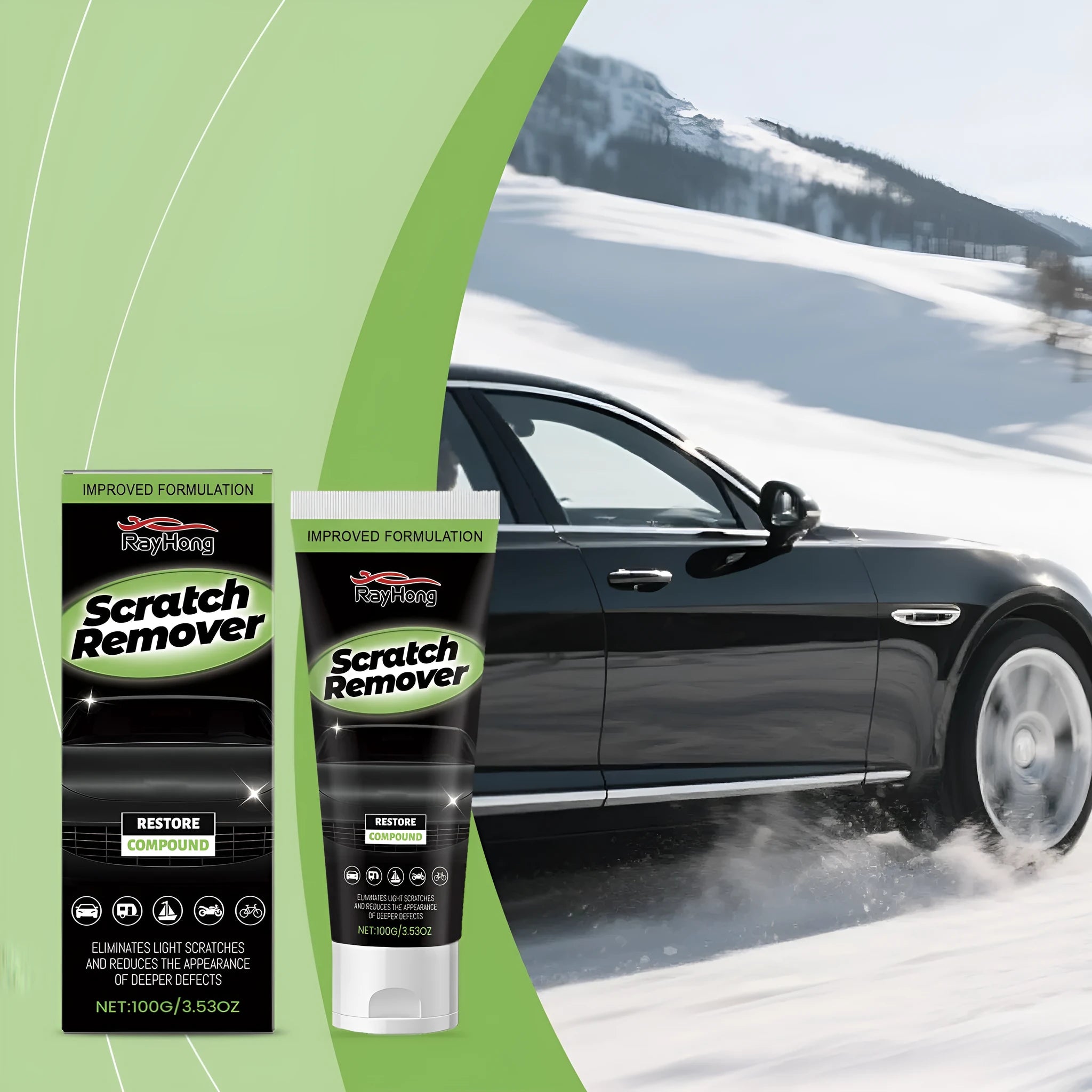 Tube of nano coating car paint scratch care cream 100g for automotive surface recovery