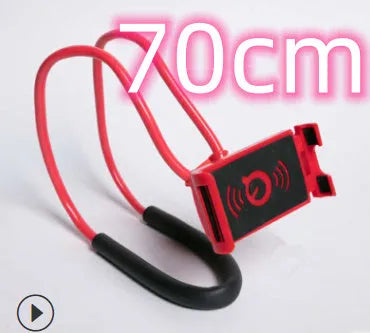 Universal smartphone holder showing 360-degree rotation, compatible with iPhone and Samsung phones, in multiple colours.