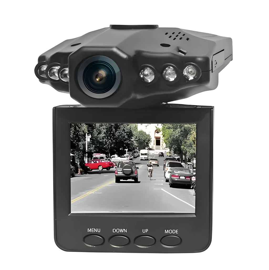 H198 HD car dashboard camera with six infrared lights and 2.4-inch screen for vehicle security recording