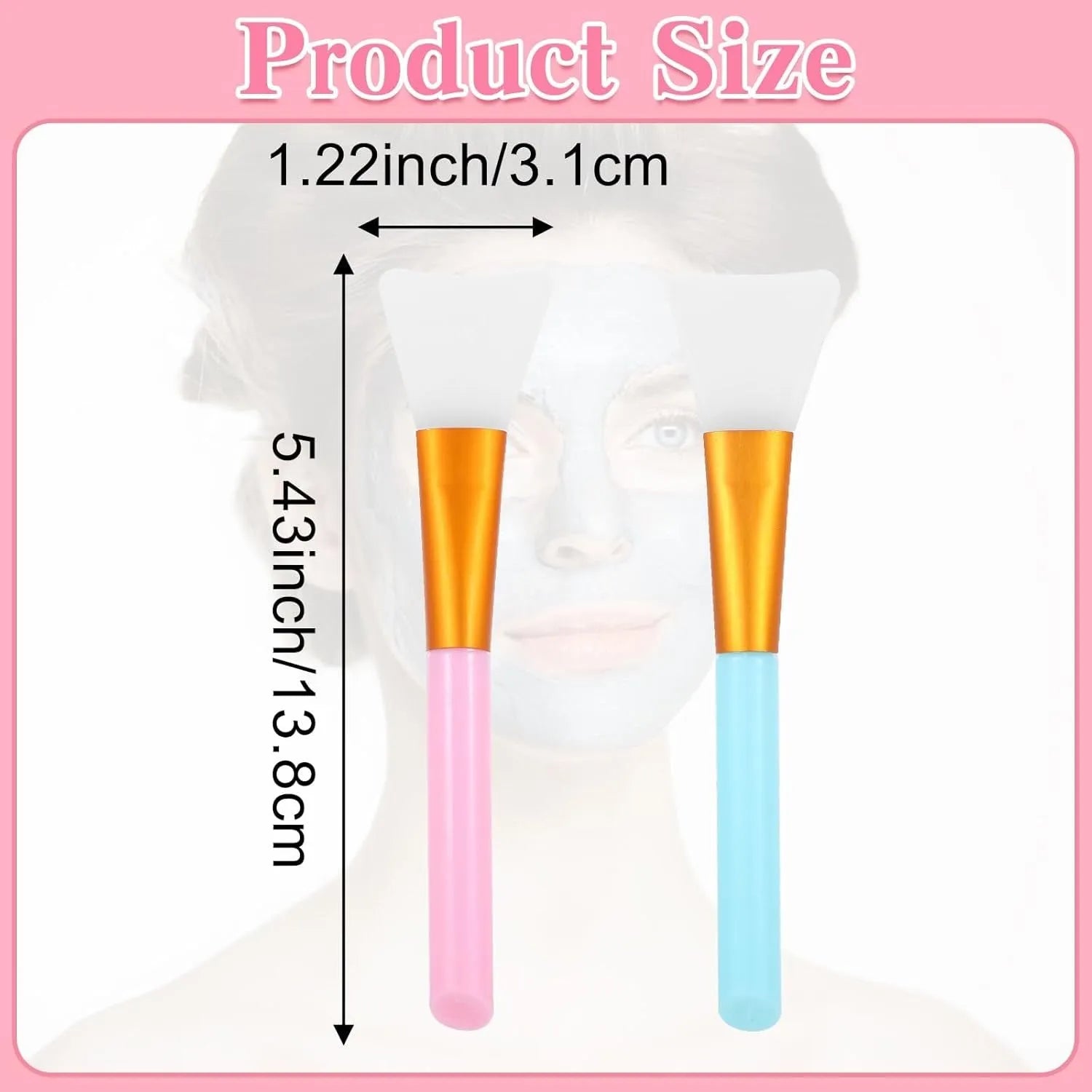 Soft silicone face mask spatula applicator in a choice of six colours on a clean background.