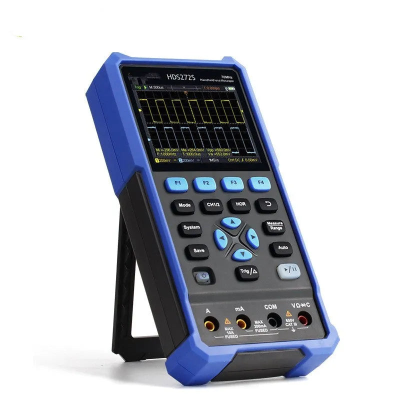 Owon HDS272 handheld digital oscilloscope with portable bag and BNC probe for automotive repair